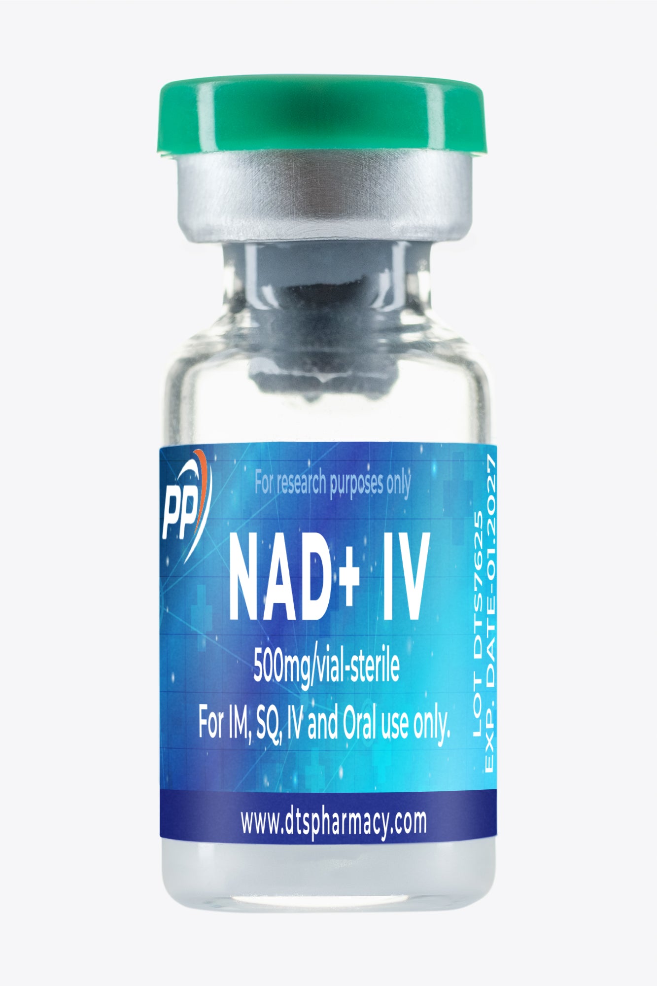NAD+ IV 500mg injekční lahvička pro subkutánní, intravenózní a intramuskulární podání