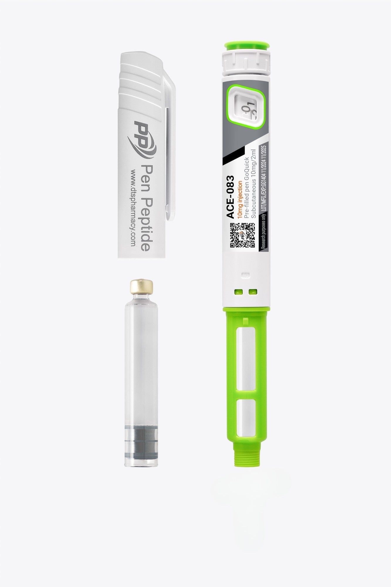 ACE-083 ve formě injekčního pera pro intramuskulární podání