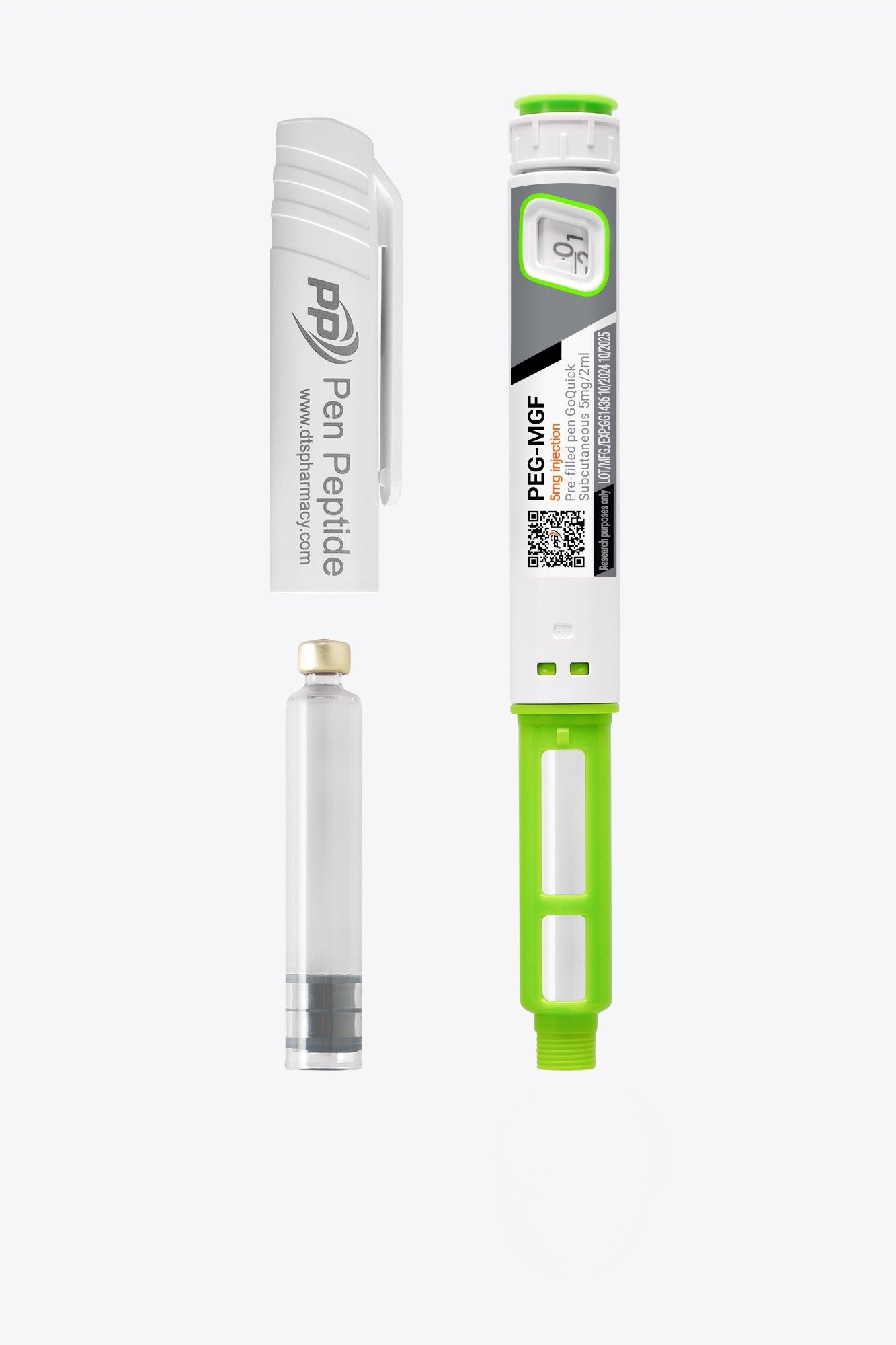 PEG-MGF ve formě injekčního pera pro intramuskulární podání